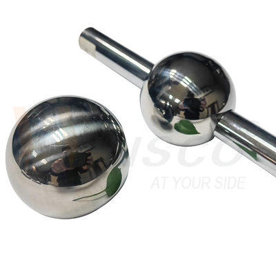 AISI 201 304 SS Handrail Dekorasyon Fittings 51mm 60mm Diametresi Paslanmaz Çelik Çürük Top 19mm Yuvarlak Boru için