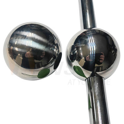 AISI 201 304 SS Handrail Dekorasyon Fittings 51mm 60mm Diametresi Paslanmaz Çelik Çürük Top 19mm Yuvarlak Boru için