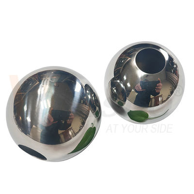 AISI 201 304 SS Handrail Dekorasyon Fittings 51mm 60mm Diametresi Paslanmaz Çelik Çürük Top 19mm Yuvarlak Boru için