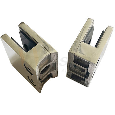 SS 304 316 Satin ayna düz yuvarlak alt kollu takılar 45mmx45mmx25mm kare paslanmaz çelik cam sapı