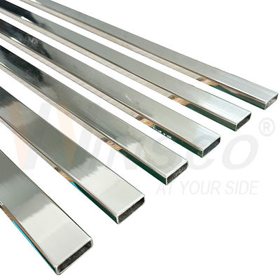 SUS 304 8K ayna yüzeyi PVD Renkli Inox Dikdörtgen Tüp 30mmx10mm Boyut 1.2mm 1.5mm Kalınlıklı Paslanmaz Çelik Banyo Boru