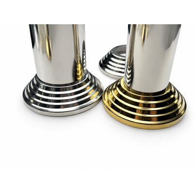SS 201 304 Sıvı Sıvı Sıvı Altın Paslanmaz Çelik Çubuk Altı Kapak 19mm 1'' 2' 63.5mm Yuvarlak Newel Post