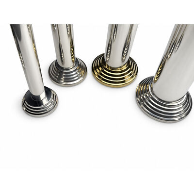SS 201 304 Sıvı Sıvı Sıvı Altın Paslanmaz Çelik Çubuk Altı Kapak 19mm 1'' 2' 63.5mm Yuvarlak Newel Post