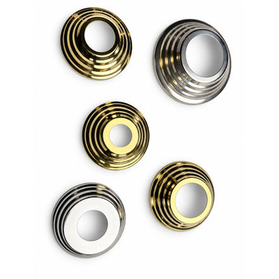 SS 201 304 Sıvı Sıvı Sıvı Altın Paslanmaz Çelik Çubuk Altı Kapak 19mm 1'' 2' 63.5mm Yuvarlak Newel Post