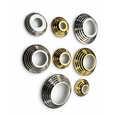 SS 201 304 Sıvı Sıvı Sıvı Altın Paslanmaz Çelik Çubuk Altı Kapak 19mm 1'' 2' 63.5mm Yuvarlak Newel Post