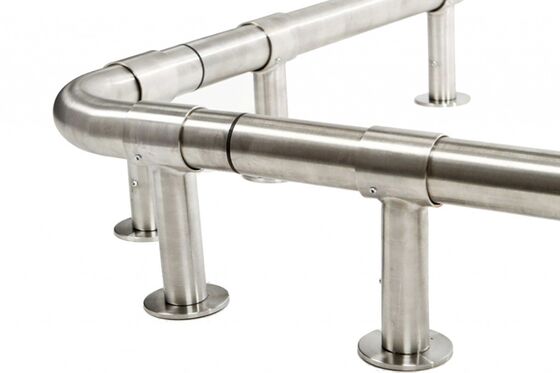 SS 201 304 316 Ayna 0.8mm-3.0mm Kalınlığı 2''Paslanmaz Çelik Çit borusu 50.8mm Saten Kaynaklı Inox Yuvarlak Tüp