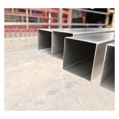 50x50mm Saten fırçalanmış paslanmaz çelik kare tüp 201 304 316, 1.2 ∼3.5mm Duvar kalınlığı