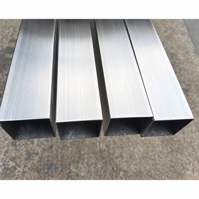 50x50mm Saten fırçalanmış paslanmaz çelik kare tüp 201 304 316, 1.2 ∼3.5mm Duvar kalınlığı
