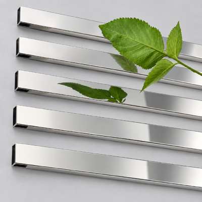 Banyo Mobilyaları İçin 30x10mm SUS 304 316 201 8K Ayna Cilalı Paslanmaz Çelik Dikdörtgen Tüp