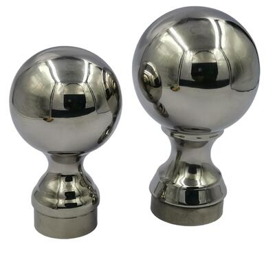 Sınıf 304 316 Inox Merdiven Fittings 80mm Dia Paslanmaz Çelik Dekoratif Çit Top 50.8mm 2 Inch Yuvarlak Tüp için