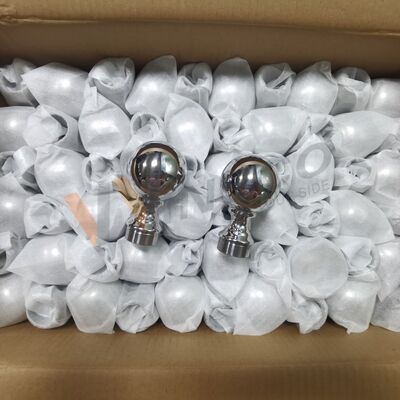 Sınıf 304 316 Inox Merdiven Fittings 80mm Dia Paslanmaz Çelik Dekoratif Çit Top 50.8mm 2 Inch Yuvarlak Tüp için