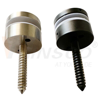 Saç çizgisi Siyah Satin M10 Reklam vida AISI 304 316 Paslanmaz Çelik Standoff Pin Cam Adaptörü 8mm-12mm 24mm için uygun