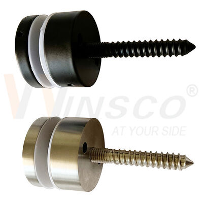 Saç çizgisi Siyah Satin M10 Reklam vida AISI 304 316 Paslanmaz Çelik Standoff Pin Cam Adaptörü 8mm-12mm 24mm için uygun