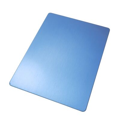 SS201 Soğuk Haddelenmiş Mavi PVD Hairline No.4 Paslanmaz Çelik Levha 1220×2440mm 4x8ft Dekoratif Inox Plaka