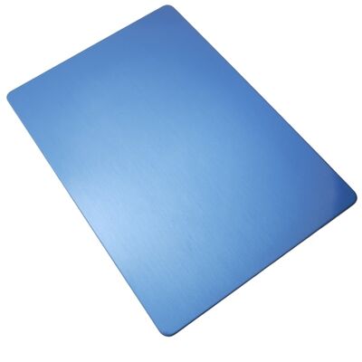 SS201 Soğuk Haddelenmiş Mavi PVD Hairline No.4 Paslanmaz Çelik Levha 1220×2440mm 4x8ft Dekoratif Inox Plaka