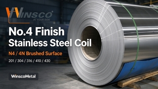 Winsco Metal Paslanmaz Çelik Rulo No.4 Kaplama | N4 4N Fırçalı Bobin 201 304 316 410 430