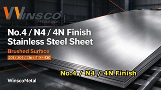 Winsco Metal Paslanmaz Çelik Levha No.4 Kaplama | N4 4N Fırçalı Sac 201 304 316 410 430