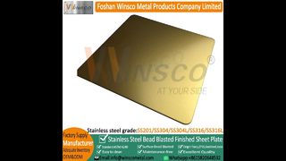 Winsco Altın Boncuk Püskürtülmüş Titanyum SS Boncuk Püskürtülmüş Paslanmaz çelik